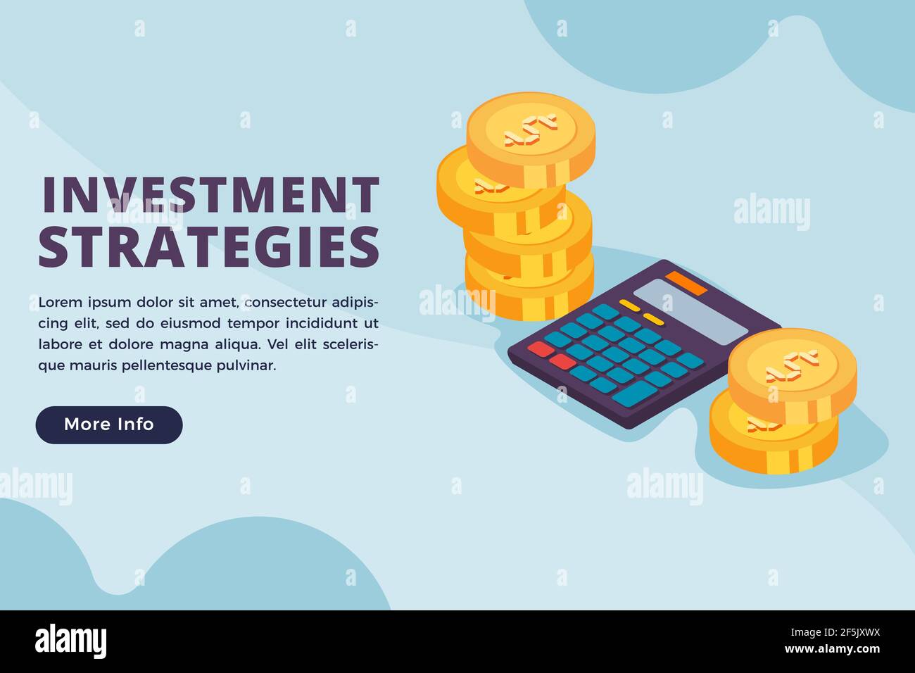illustration du vecteur du concept d'entreprise des stratégies d'investissement Illustration de Vecteur