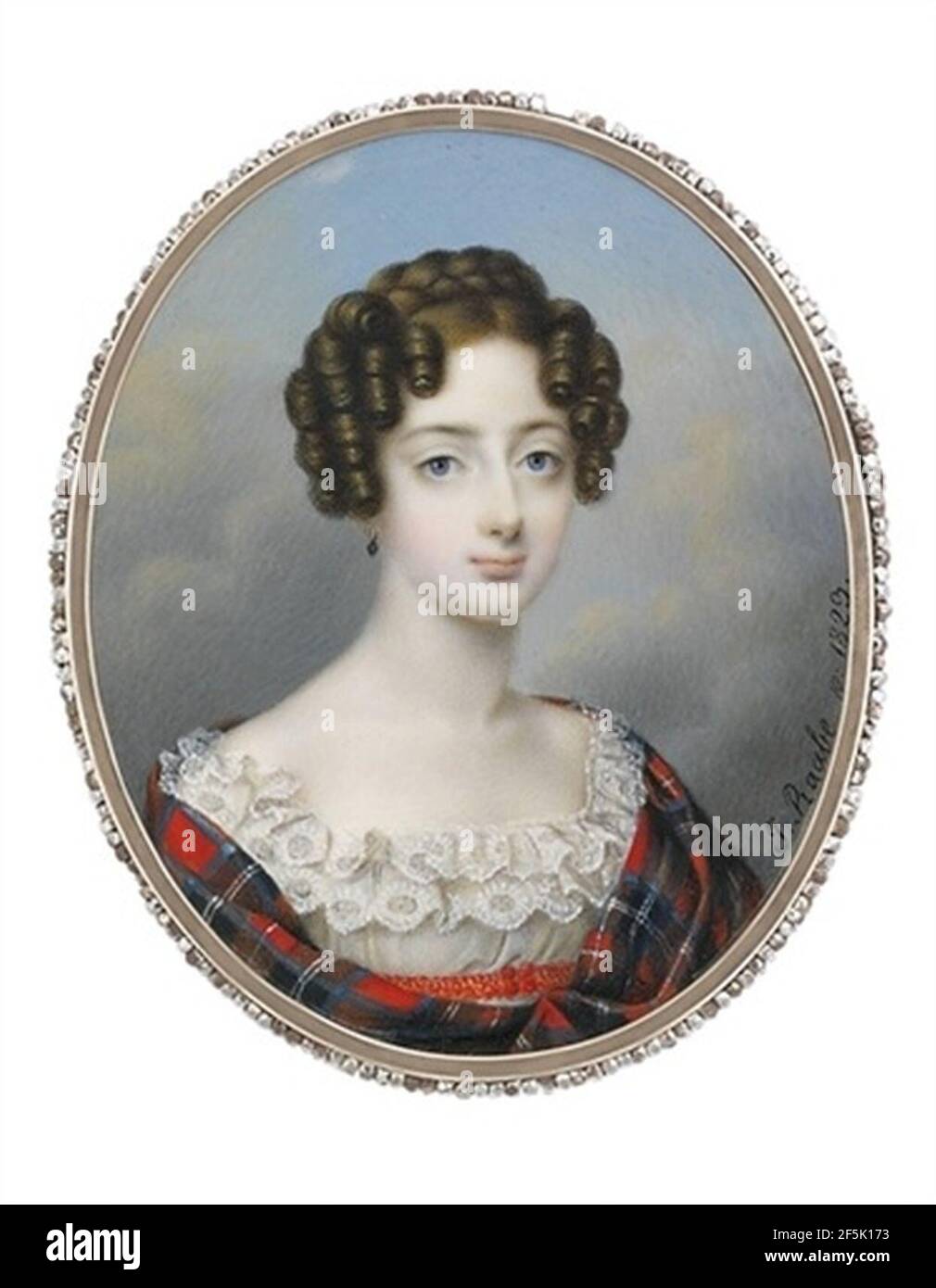 Raabe-karl-joseph-1780-1846-ge-une-jeune-femme-en-blanc-muslin-d. Banque D'Images