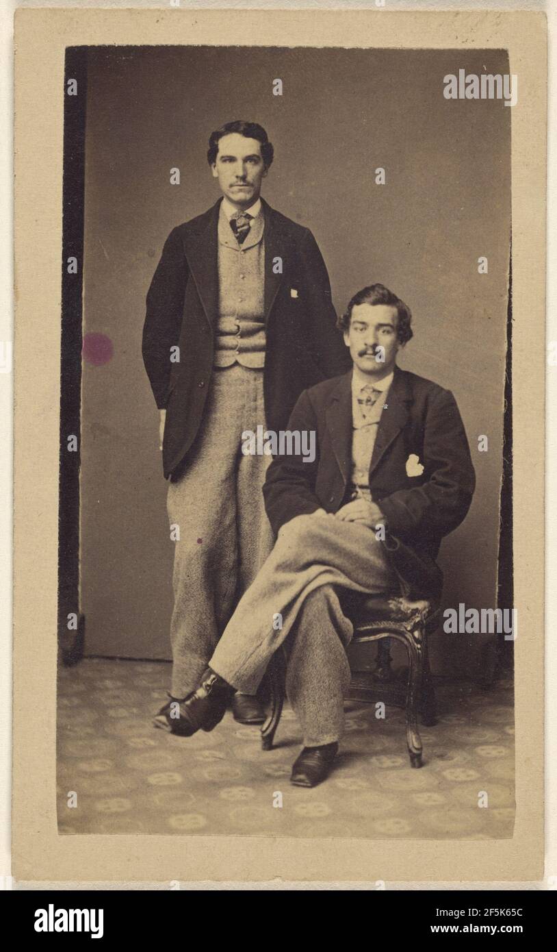 Charles Gainar et ami. Inconnu Banque D'Images