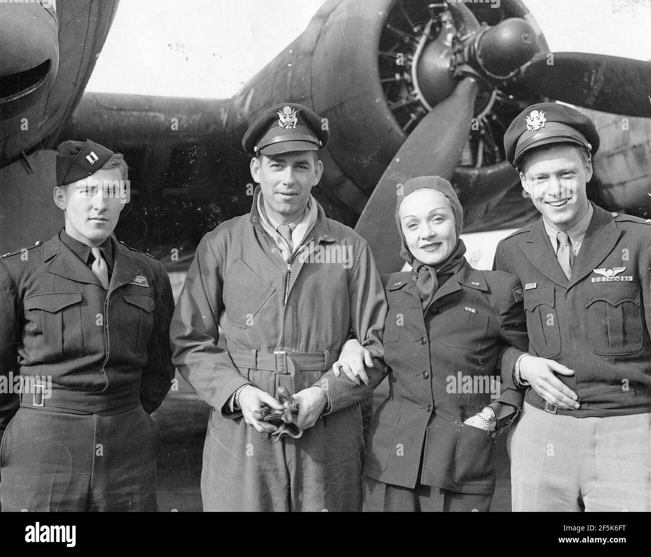 RAF Deenethorpe - 401e Groupe de bombardement Marlene Dietrich. Banque D'Images