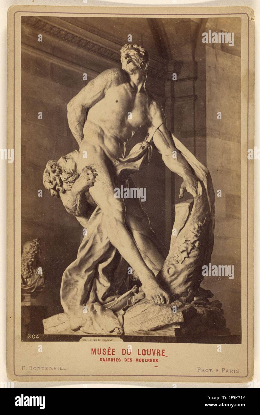 Musée du Louvre Galeries des modernes Milon de Crotone. E. Dontenvill (français, actif des années 1860 à 1870) Banque D'Images