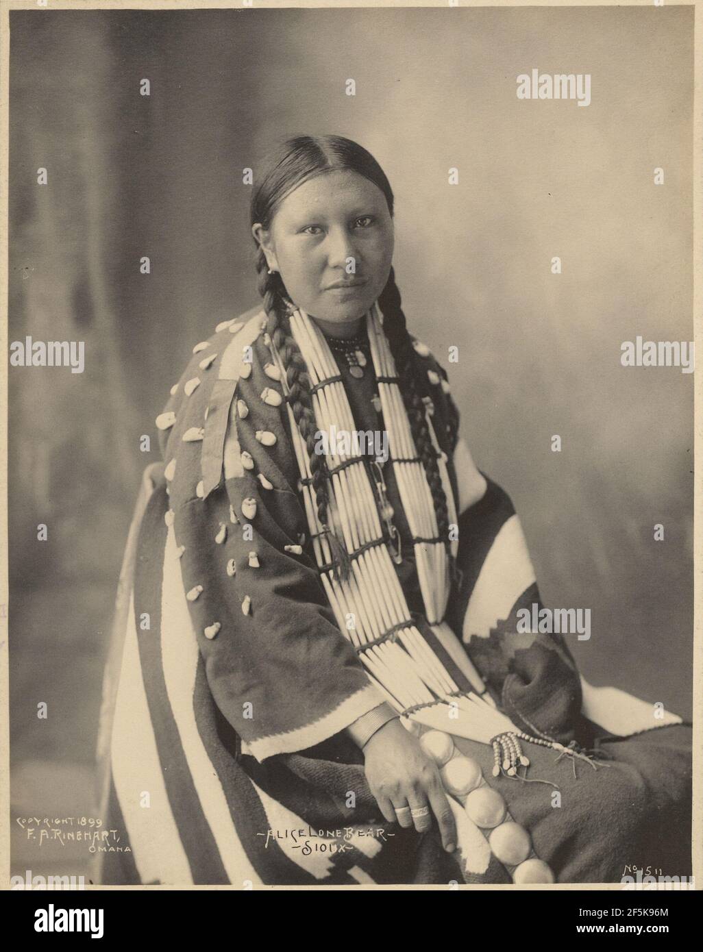 Alice Lone Bear, Sioux. Banque D'Images
