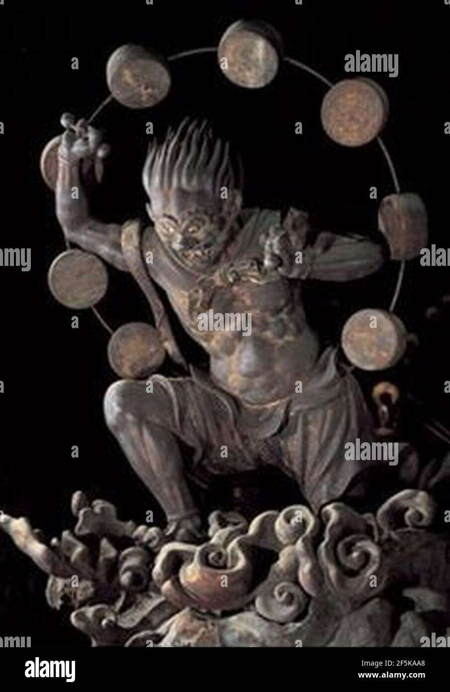 Raijin à Sanjūsangen-dō. Banque D'Images