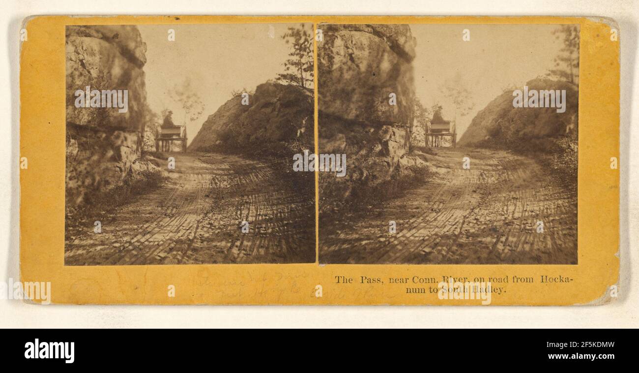 Le col, près de la rivière Connn., sur la route de Hockanum à South Hadley. Houghton et Knowlton (actifs des années 1860 à 1870) Banque D'Images