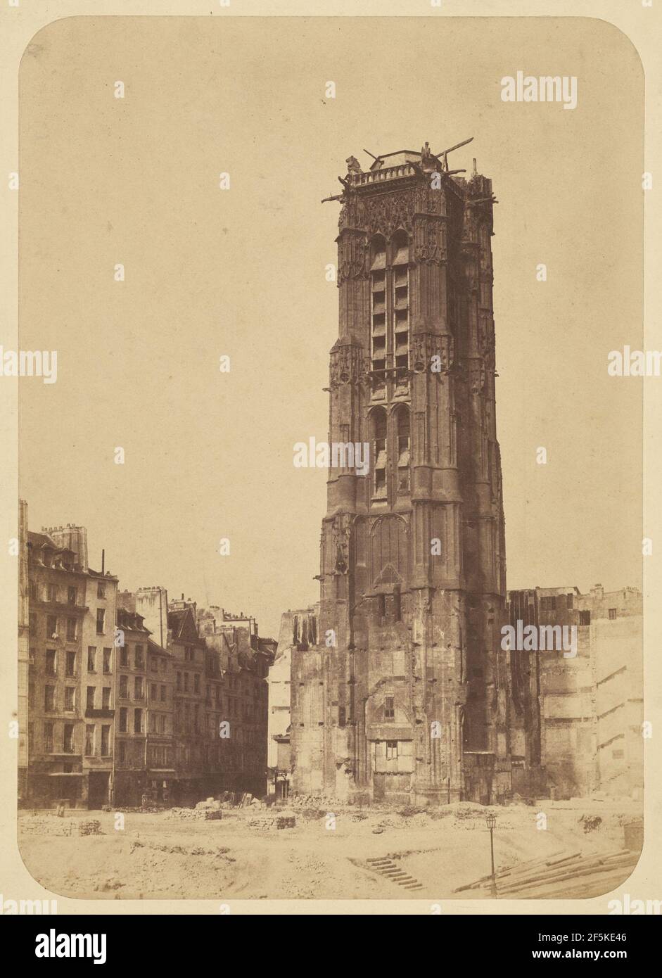 La Tour Saint-Jacques. Édouard Baldus (né en Allemagne, 1813 - 1889) Banque D'Images