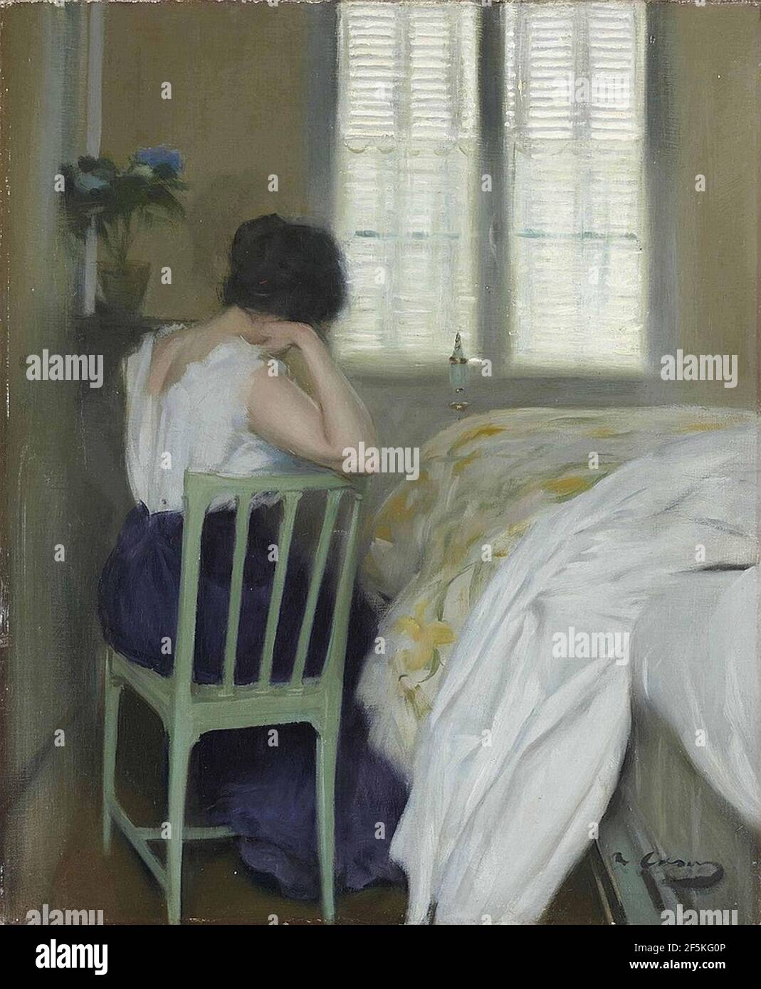 Ramon Casas i Carbó, 1900c - Las horas tristas (les tristes heures). Banque D'Images