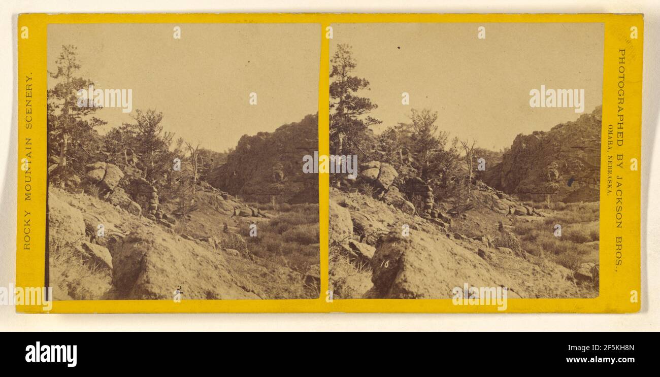 Devil's Gate, Dale Creek, près de Cheyenne. William Henry Jackson & Co Banque D'Images