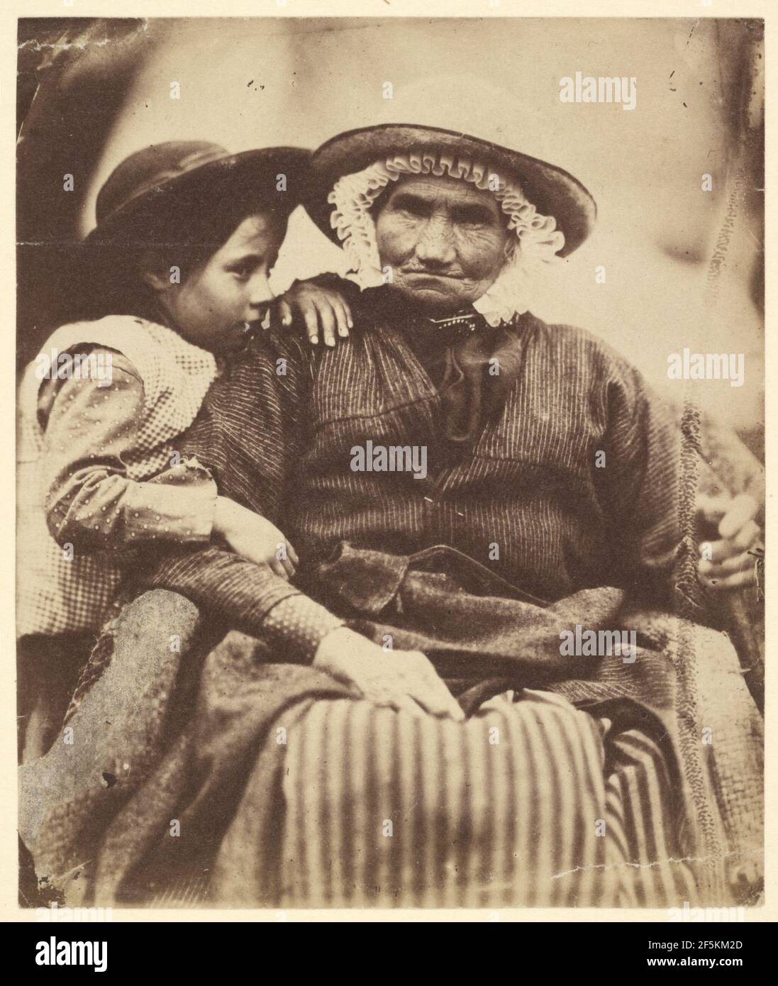 Femme et enfant. Lloyd Raghatt (britannique, en activité au XIXe siècle) Banque D'Images