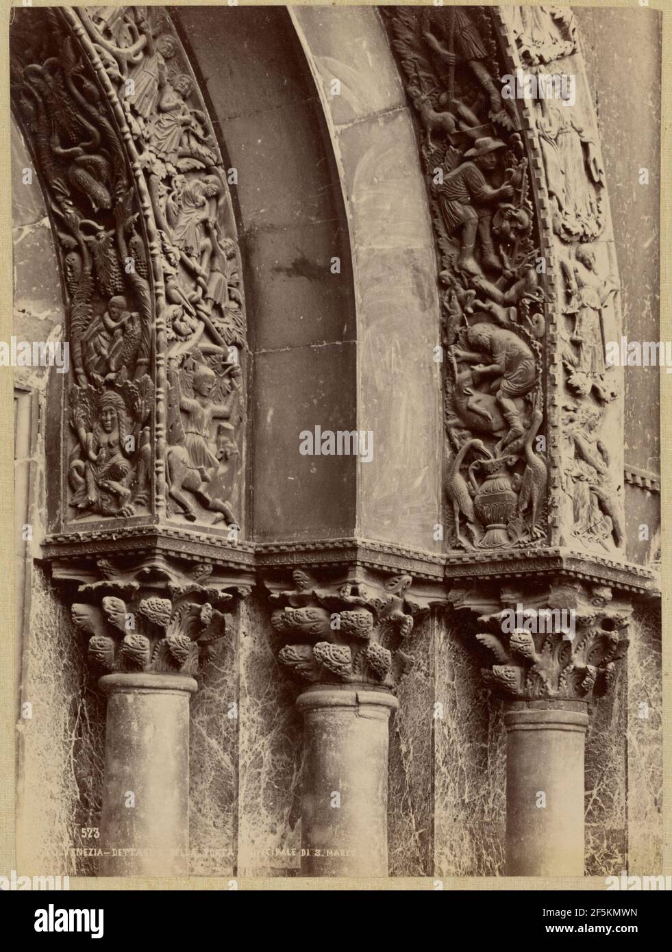 Venezia - dettaglio della Porta principale di San Marco. Inconnu Banque D'Images