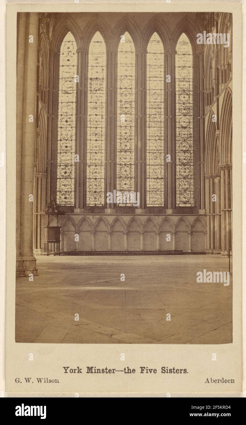 York Minster - les cinq Sœurs... George Washington Wilson (écossais, 1823 - 1893) Banque D'Images