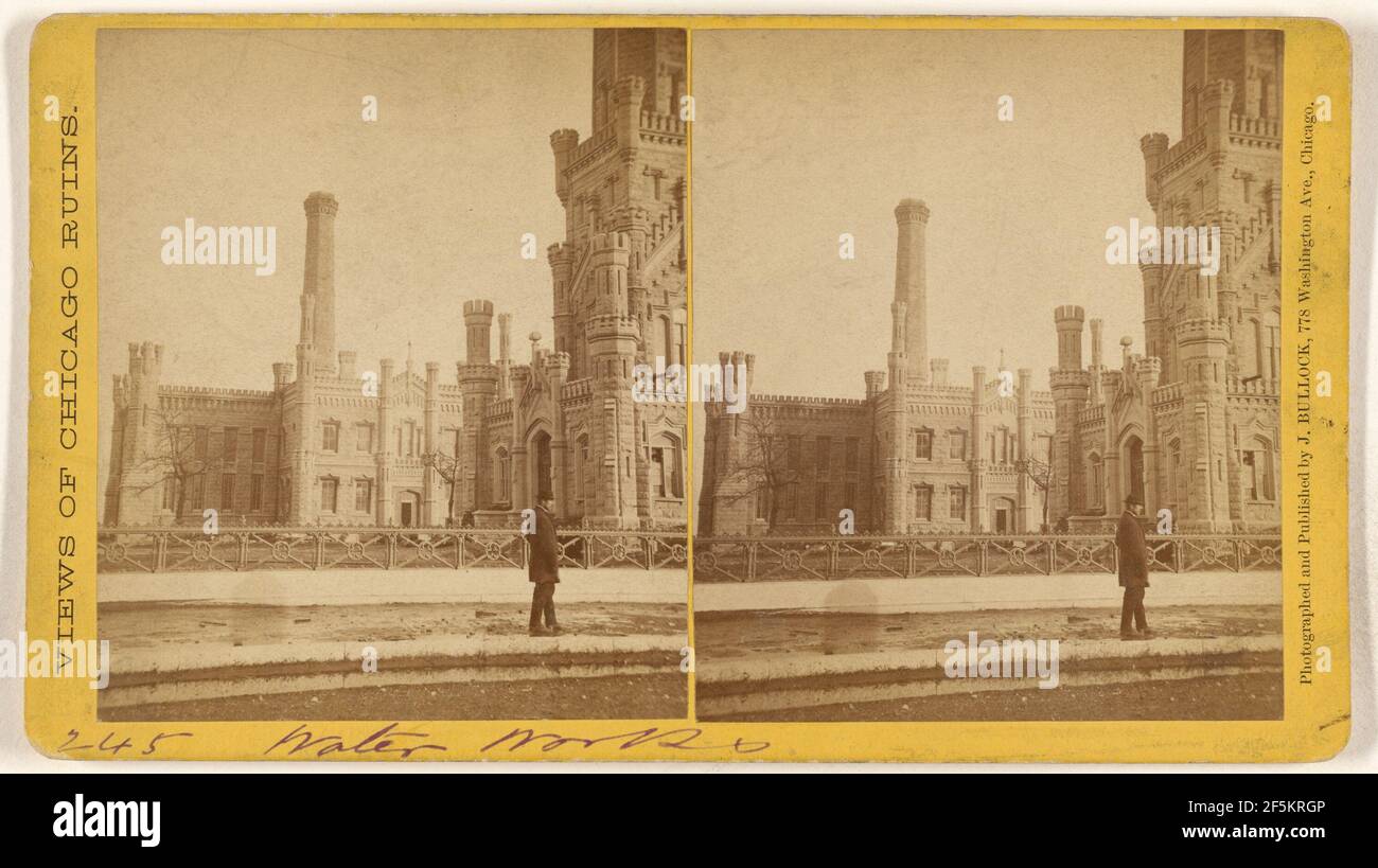 Water Works, ruines du feu de Chicago, 1871. John Bullock (américain, né en 1827) Banque D'Images