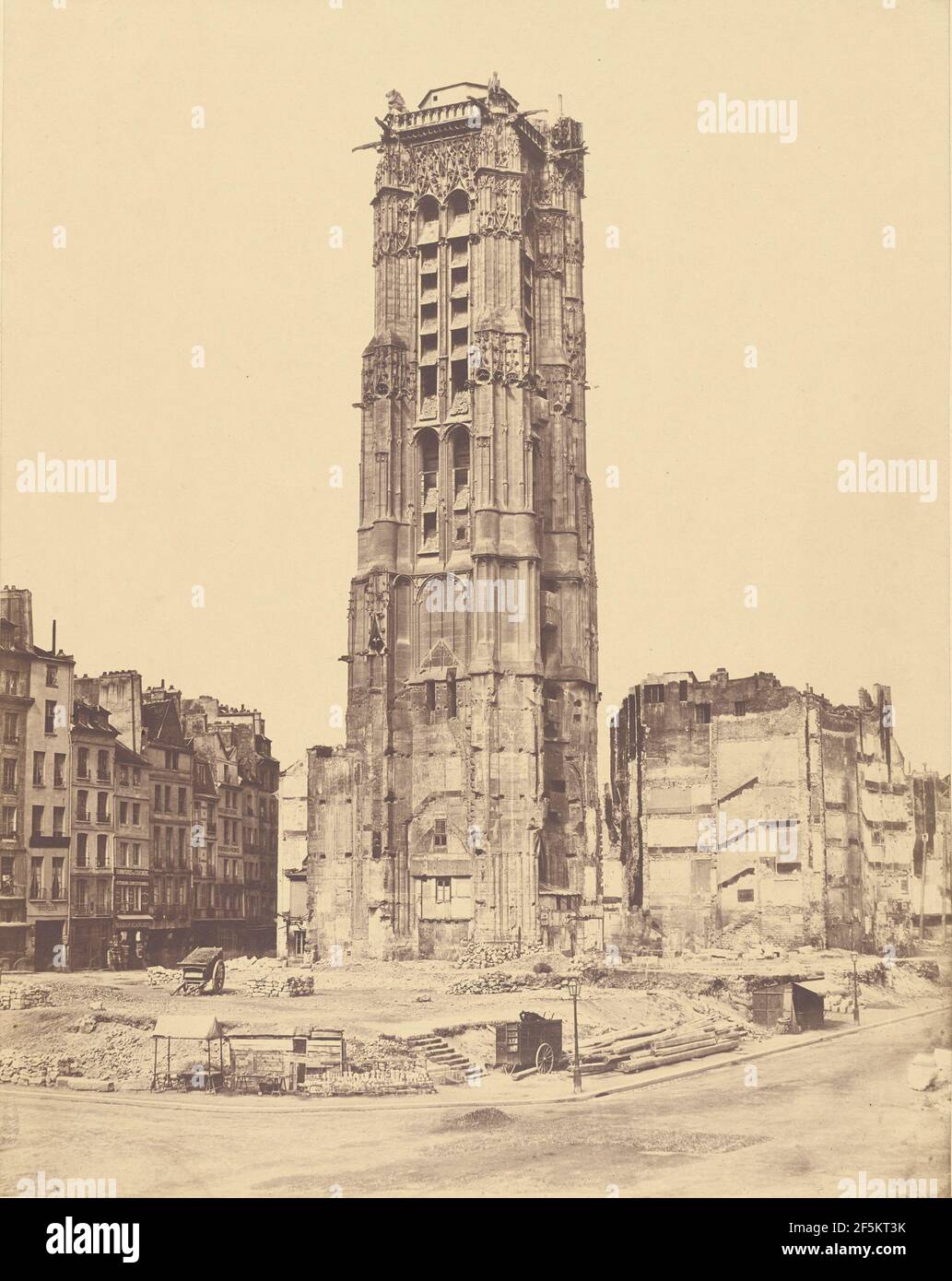 La Tour Saint-Jacques. Édouard Baldus (né en Allemagne, 1813 - 1889) Banque D'Images