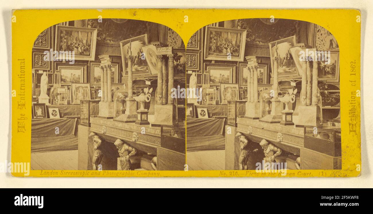 Vue sur la cour romaine. London Stereoscopic Company (actif 1854 - 1890) Banque D'Images