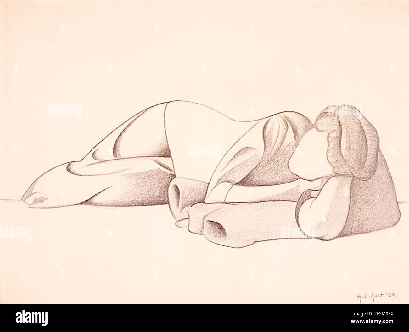 Figurine inclinable. George Copeland Ault. Banque D'Images