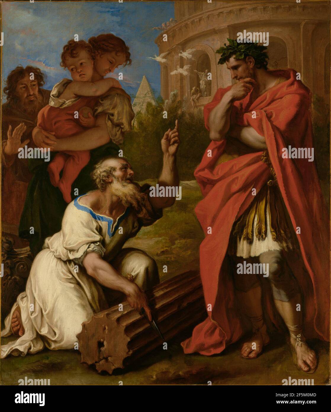 Tarquin l'aîné Consulting Attus Navius. Sebastiano Ricci (italien, 1659 - 1734) Banque D'Images
