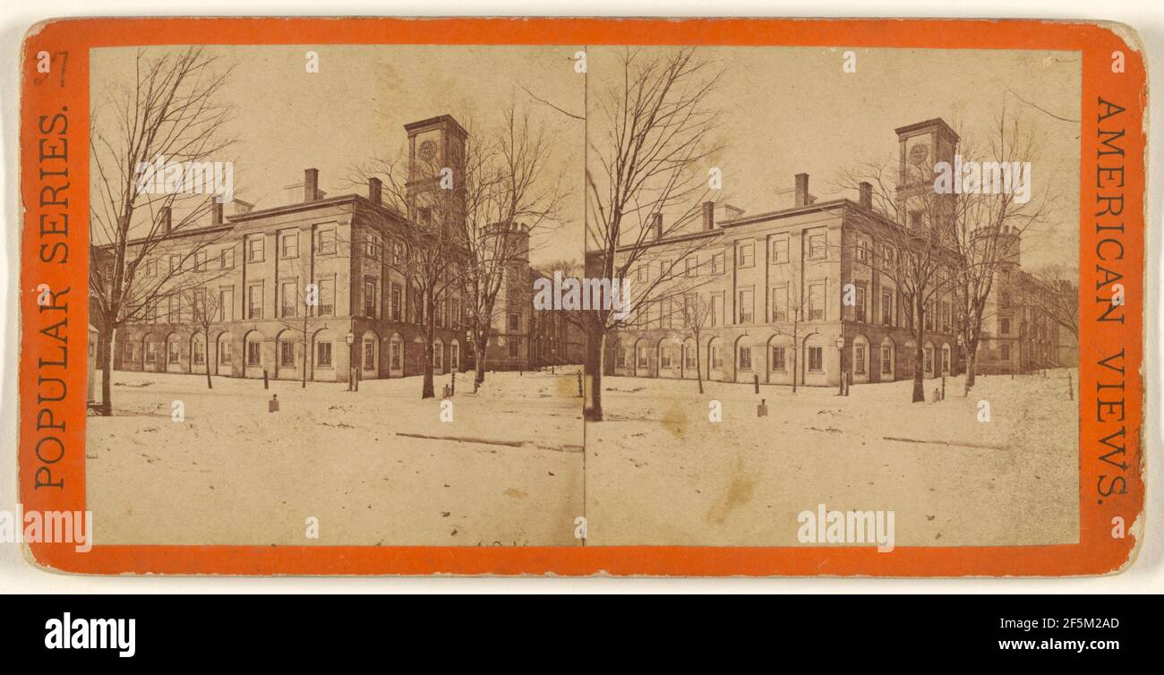 Le Gymnasium, West point. Ou le bâtiment académique érigé en 1838, caserne de cadets. Edward et Henry T. Anthony & Co. (American, fondée en 1862, fusionnée en 1902) Banque D'Images