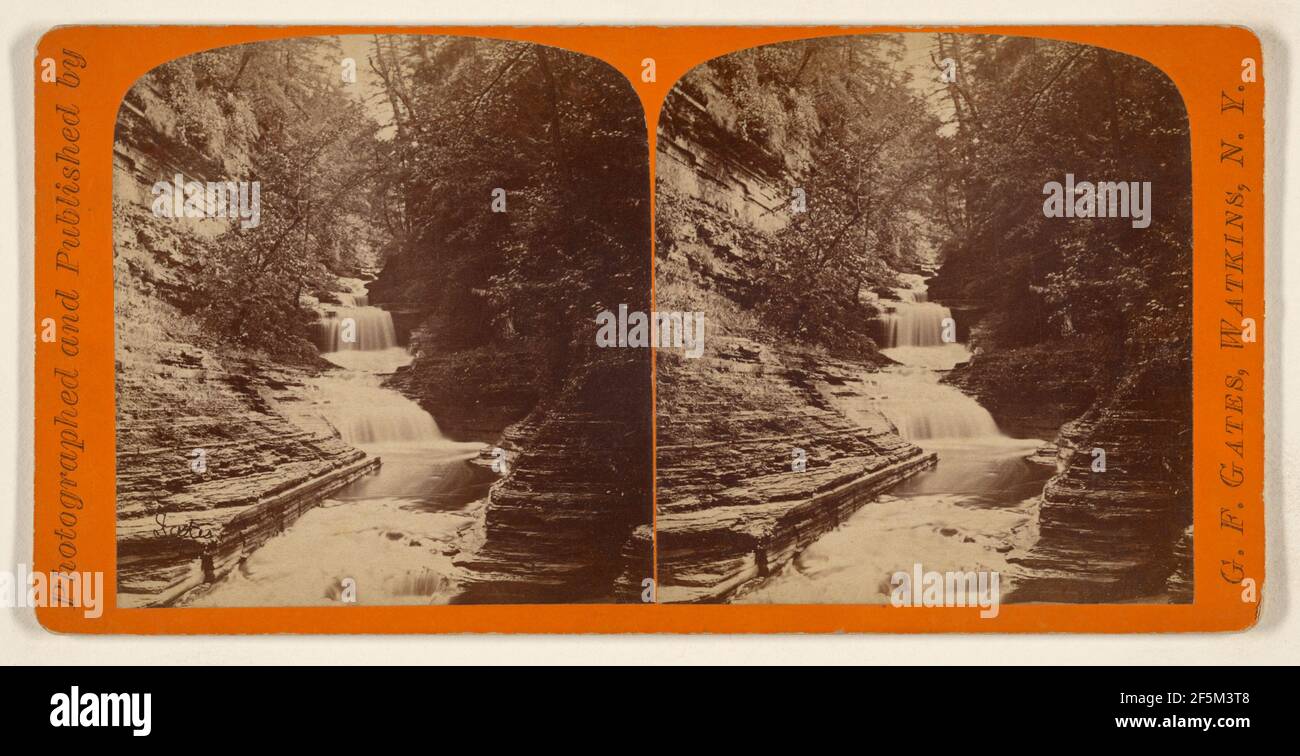 En regardant depuis le dessous de Pot Hole Cascade... George F. Gates (américain, environ 1837 - 1904) Banque D'Images