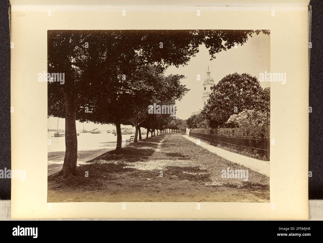 Canton. Une autre vue du Bund à Shameen regardant l'Westward - sur le illeg.. Lai, Afong (chinois, vers 1839 - 1890) Banque D'Images