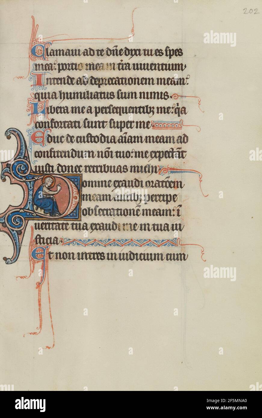 Initiale D : un Saint assis. Bute Master (franco-flamand, actif vers 1260 - 1290) Banque D'Images