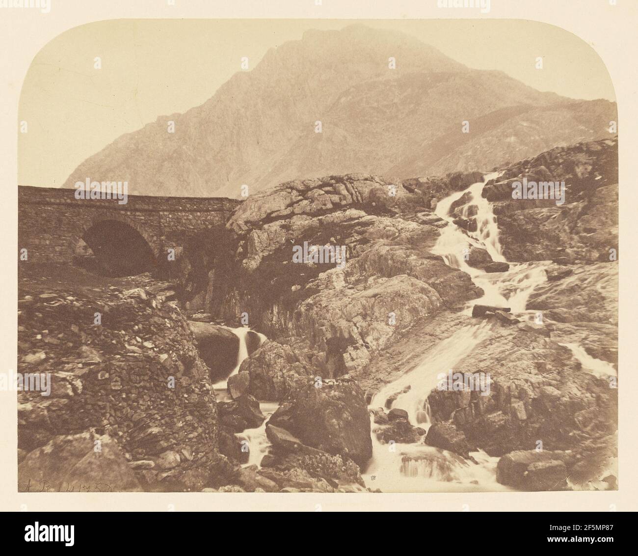 Près du col de Nant Frangen, au nord du pays de Galles. Alfred Rosling (Grande-Bretagne, 1802 - 1880) Banque D'Images