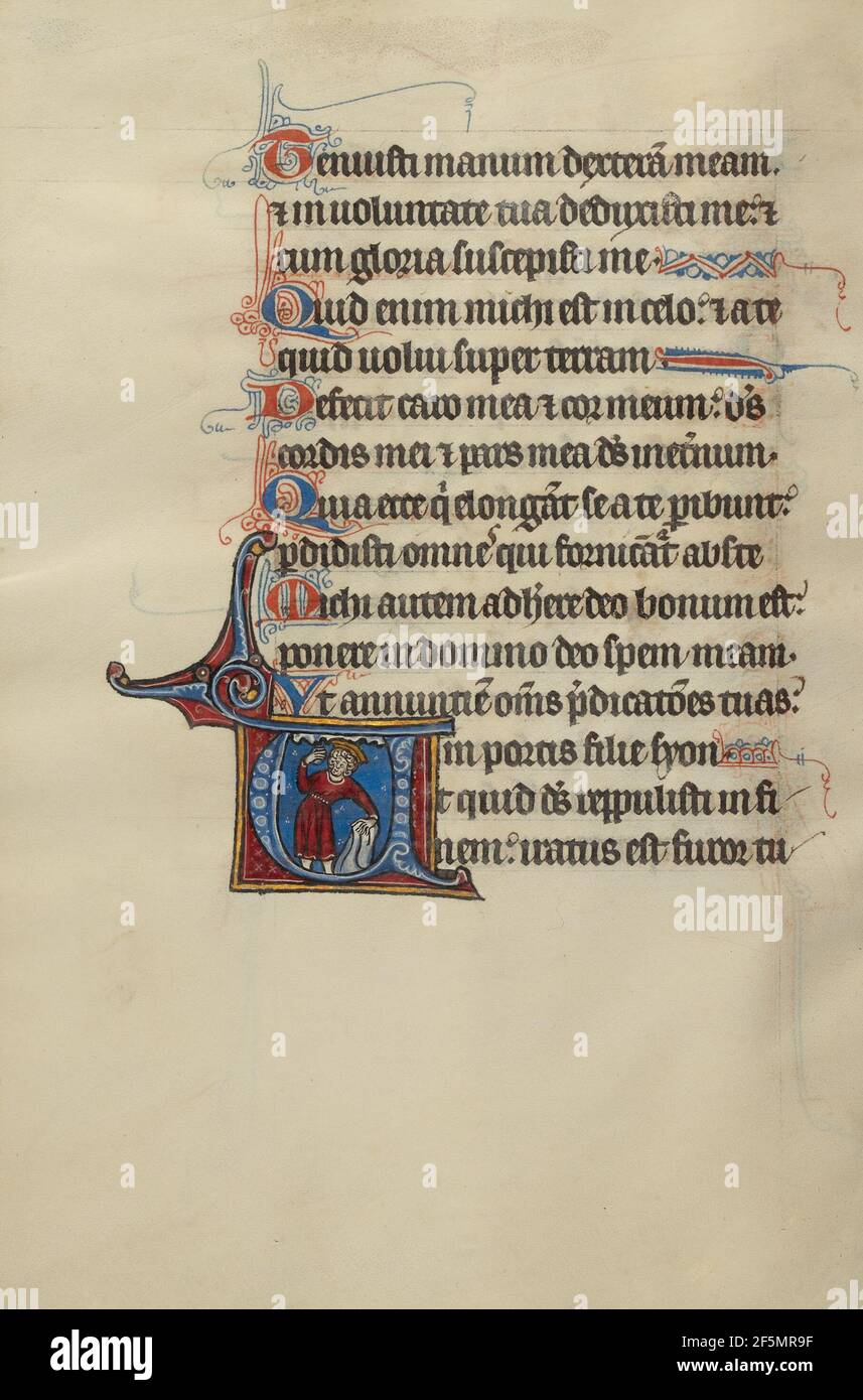 U initial : un roi. Bute Master (franco-flamand, actif vers 1260 - 1290) Banque D'Images