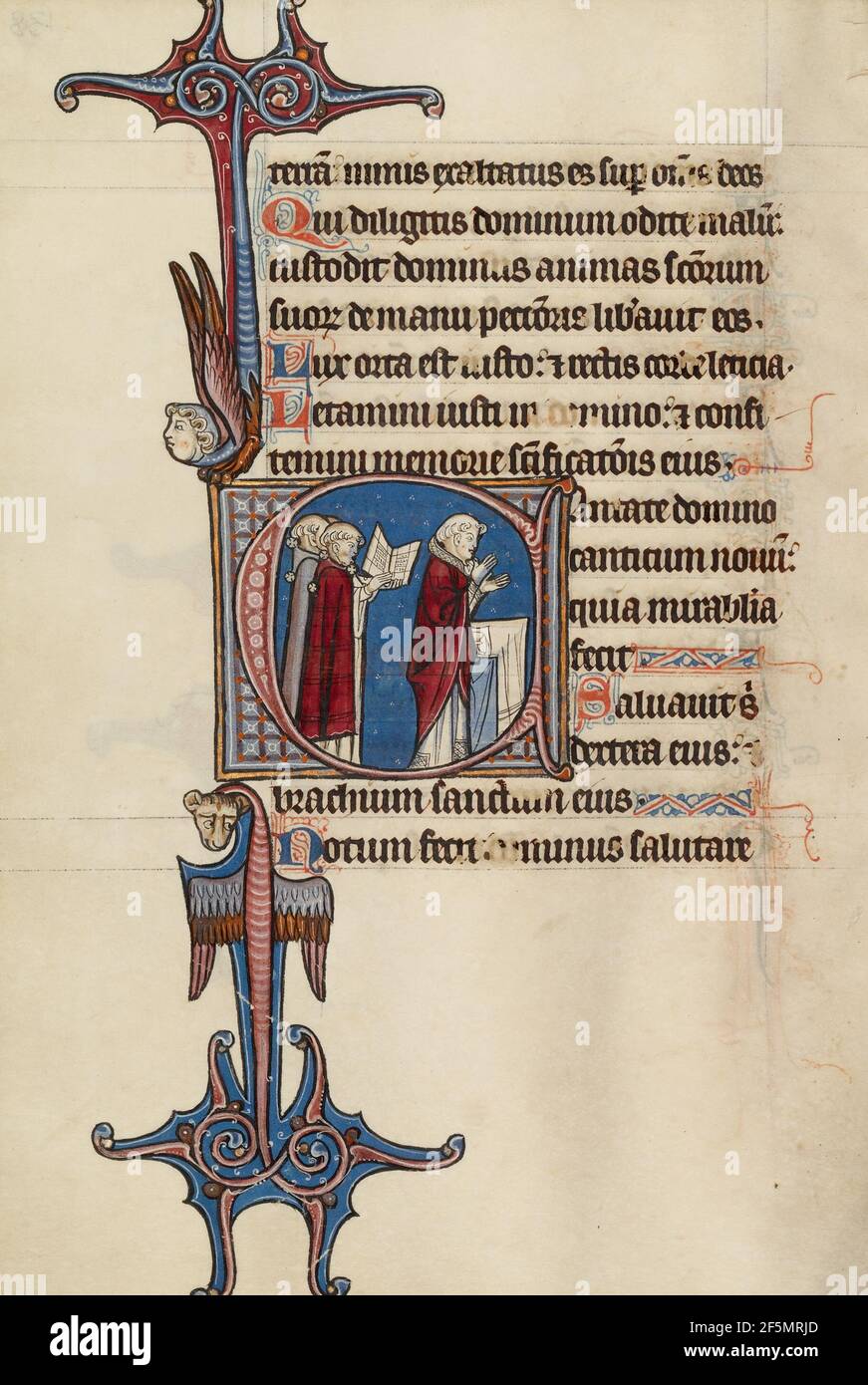 C initial : chant religieux. Bute Master (franco-flamand, actif vers 1260 - 1290) Banque D'Images