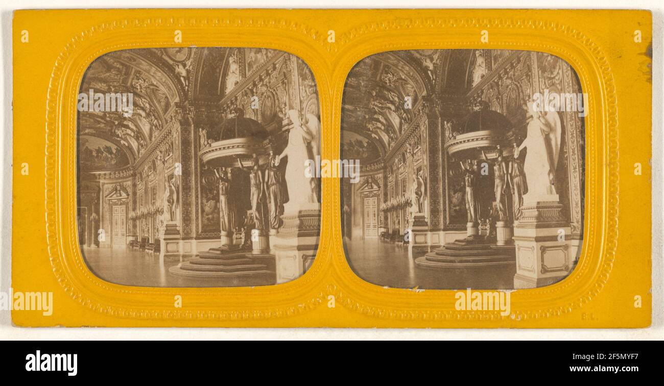 Salle du Trone au Luxembourg. E. Lamy (français, actif 1860 - 1870) Banque D'Images