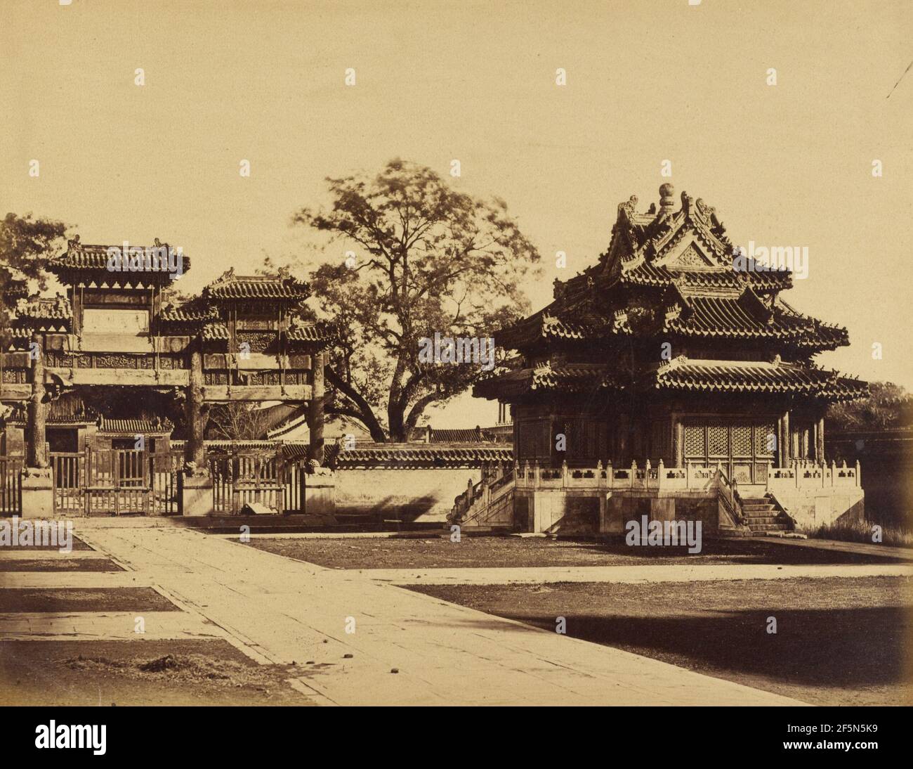 Palais impérial d'hiver, Pekin, 29 octobre 1860. Felice Beato (anglais, né en Italie, 1832 - 1909) Banque D'Images