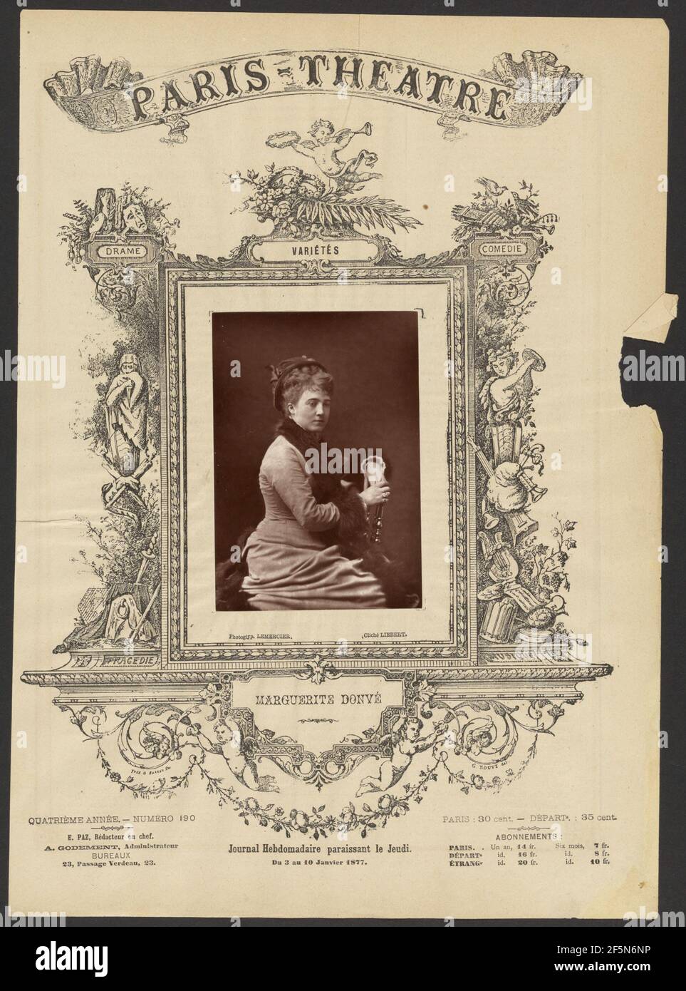 Théâtre de Paris : Marguerite Donve. Alphonse J. Liebert (français, 1827 - 1913) Banque D'Images