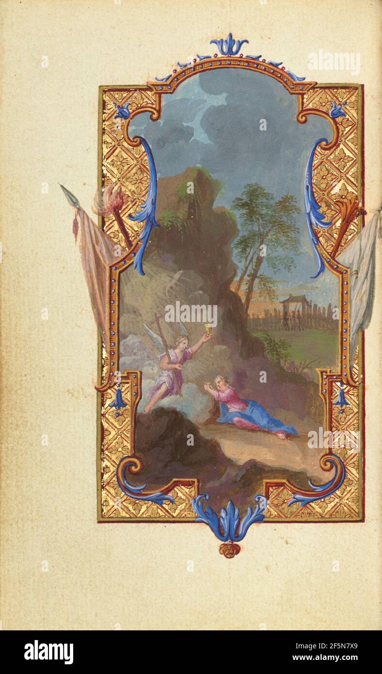 L'agonie dans le jardin. Jean Pierre Rousselet (français, actif vers 1677 - 1736) Banque D'Images