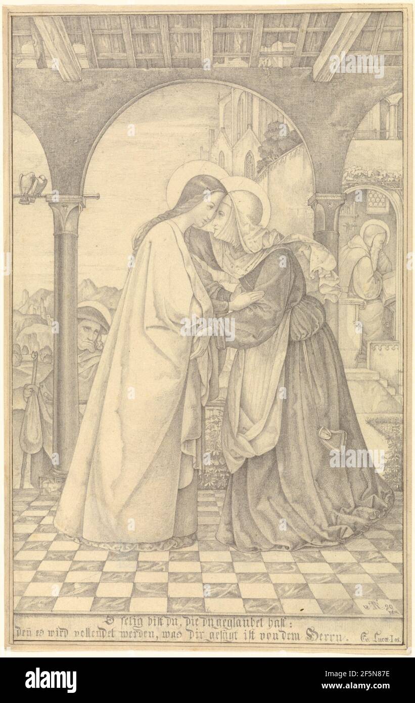 La Visitation. Theodor Rehbenitz (allemand, 1791 - 1861) Banque D'Images