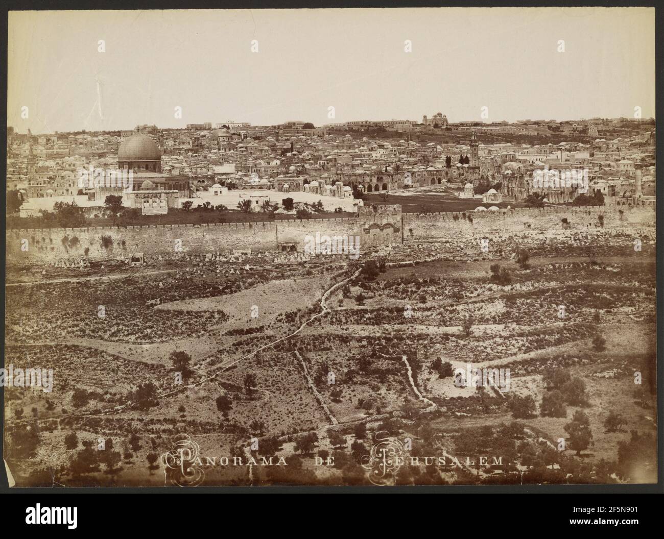 Panorama de Jérusalem. Félix Bonfils (français, 1831 - 1885) Banque D'Images