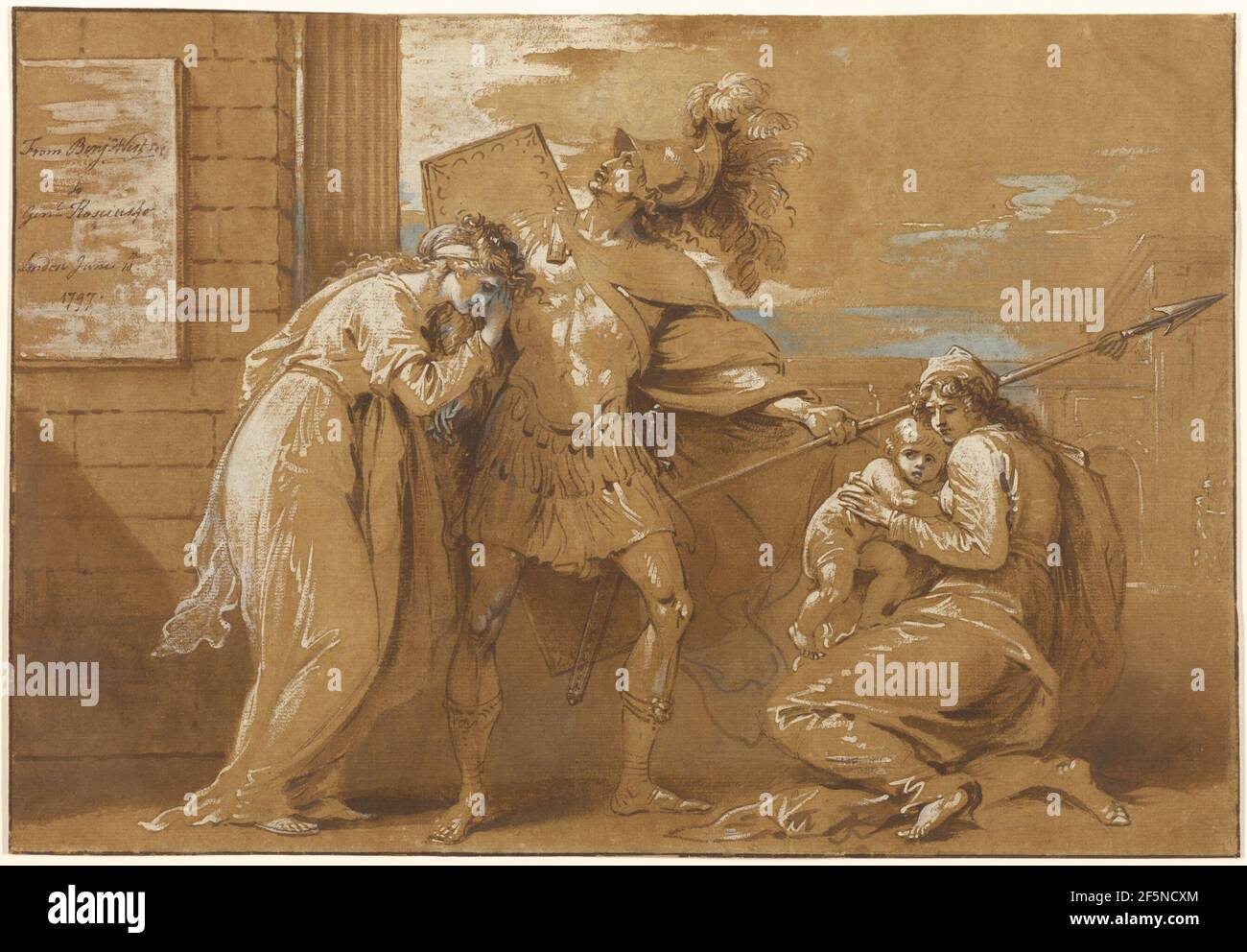 La Fright of Astyanax (Hector qui offre l'adieu à Andromache). Benjamin West (américain, 1738 - 1820) Banque D'Images