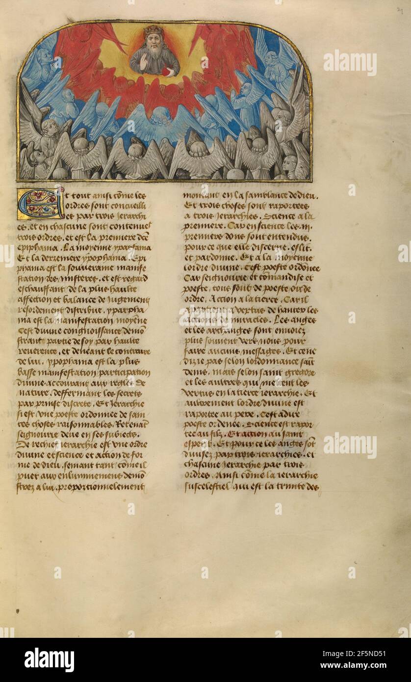 Dieu le Père avec la hiérarchie céleste. Inconnu Banque D'Images