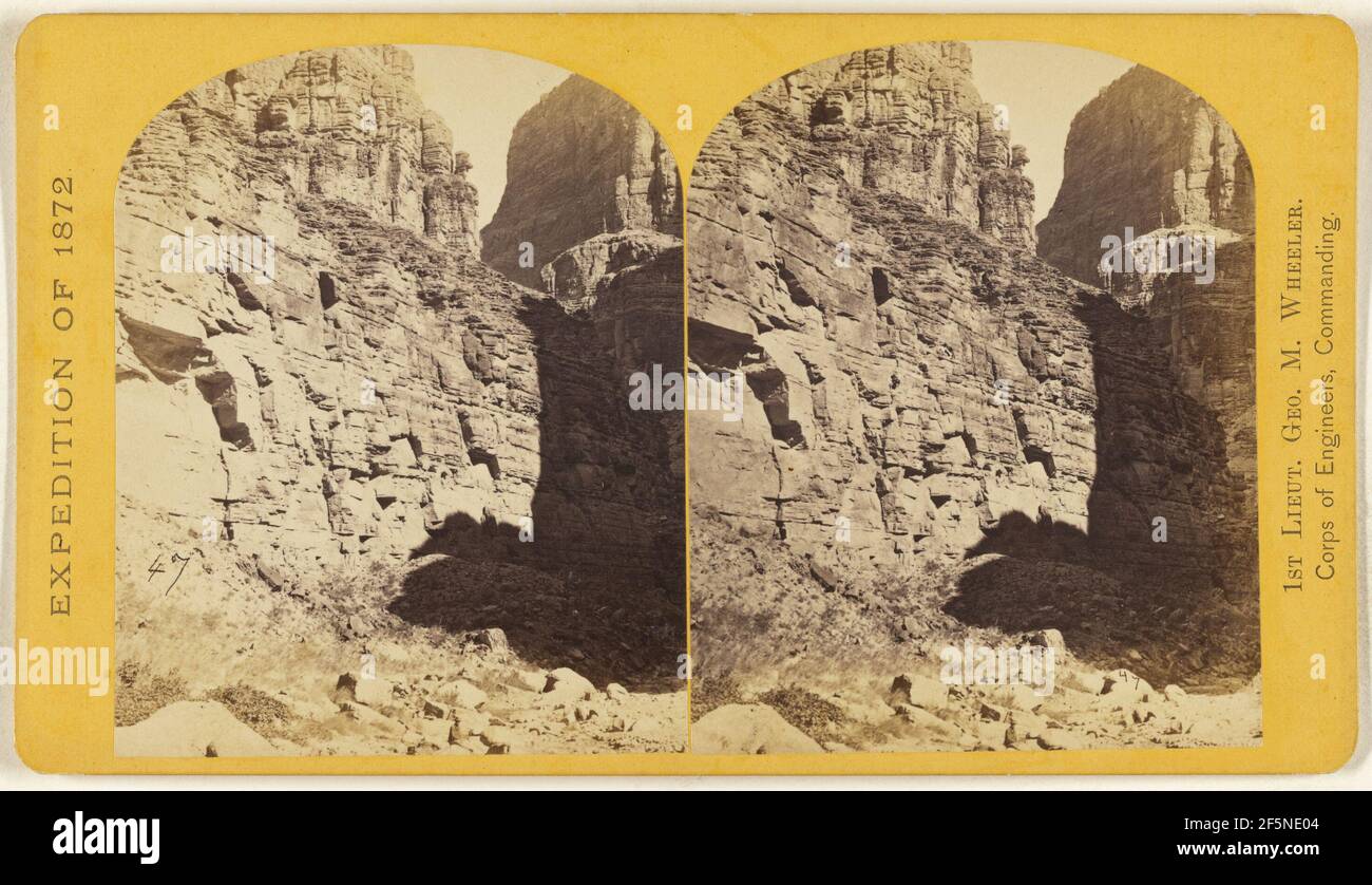 Le canon de Kanab Creek, près de là où il rejoint le Grand canon du Colorado. Les murs sont en calcaire... 2,500 pieds de hauteur. William H. Bell (américain, 1830 - 1910) Banque D'Images