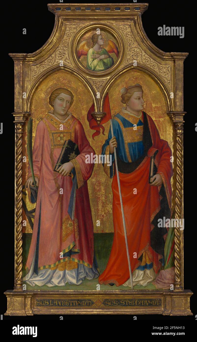 Saints Lawrence et Stephen. Mariotto di Nardo (italien, actif 1394 - 1424) Banque D'Images