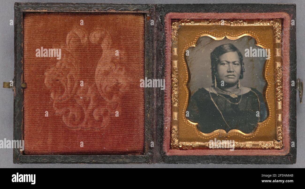 Portrait de la reine Kalama Hakaleleponi Kapakuhaili d'Hawaï. Attribué à Dr. Hugo Stangenwald (allemand, 1829 - 1899) Banque D'Images