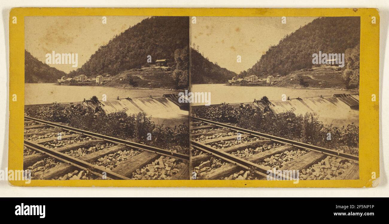 Lewistown Narrows. R.R.. Centrale de Pennsylvanie Edward et Henry T. Anthony & Co. (American, fondée en 1862, fusionnée en 1902) Banque D'Images