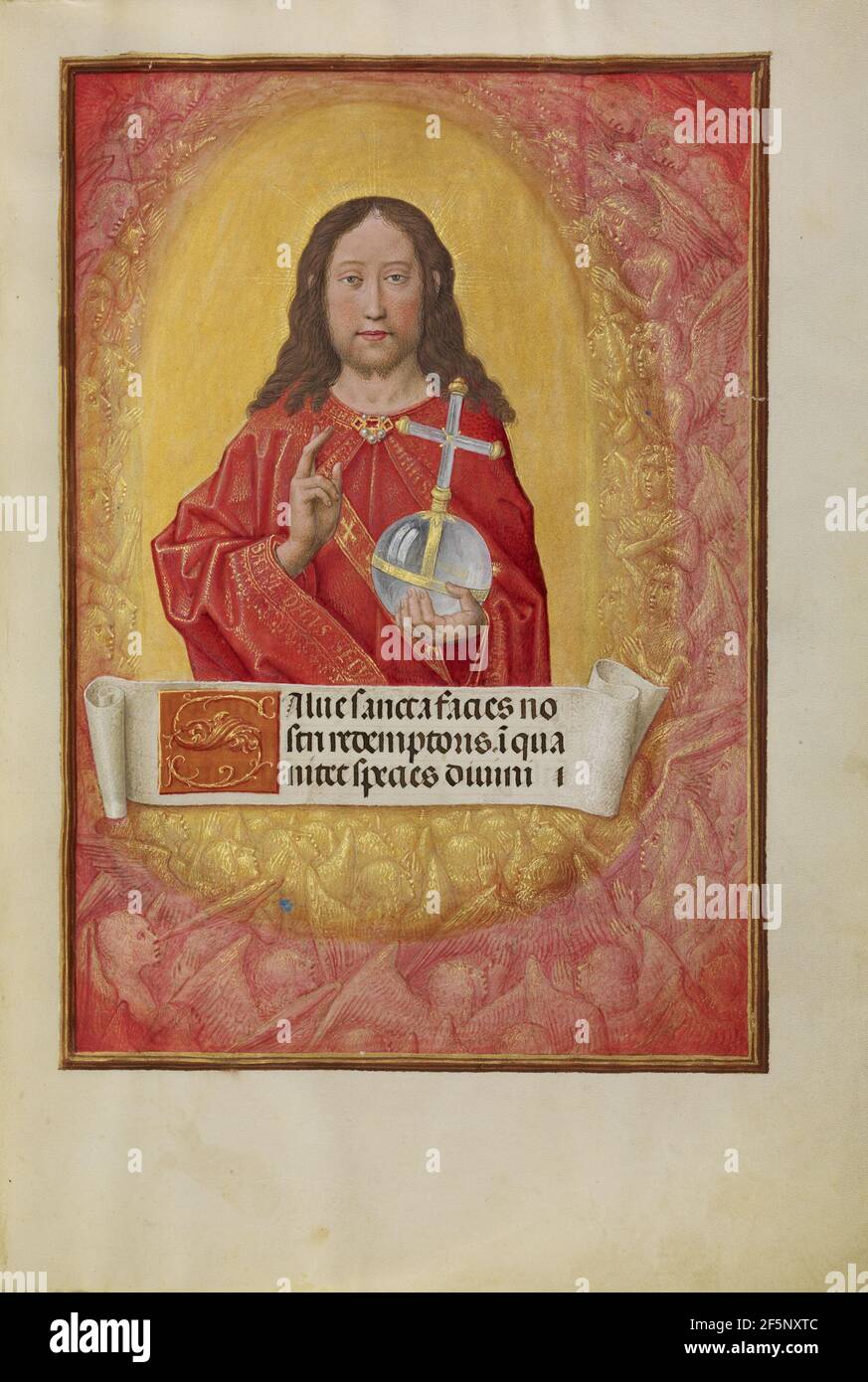 Christ en majesté. Atelier de Maître de la première prière Livre de Maximilien (Flamand, actif vers 1475 - 1515) Banque D'Images