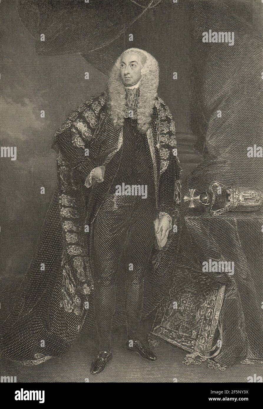 John FitzGibbon, 1er comte de Clare, Lord Chancelier d'Irlande pendant la rébellion irlandaise de 1798 Banque D'Images
