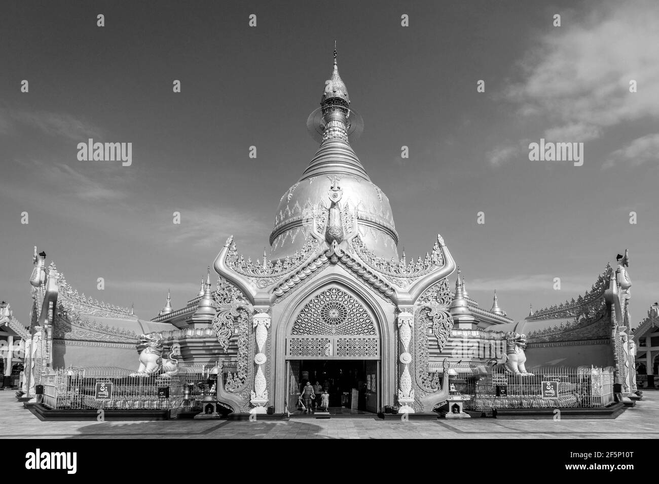 Les Mayas Wizaya Pagode, Yangon, Myanmar. Banque D'Images