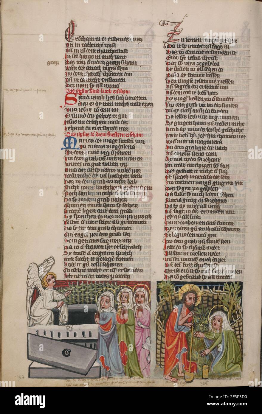 Les femmes à la tombe; Noli me tangere. Banque D'Images