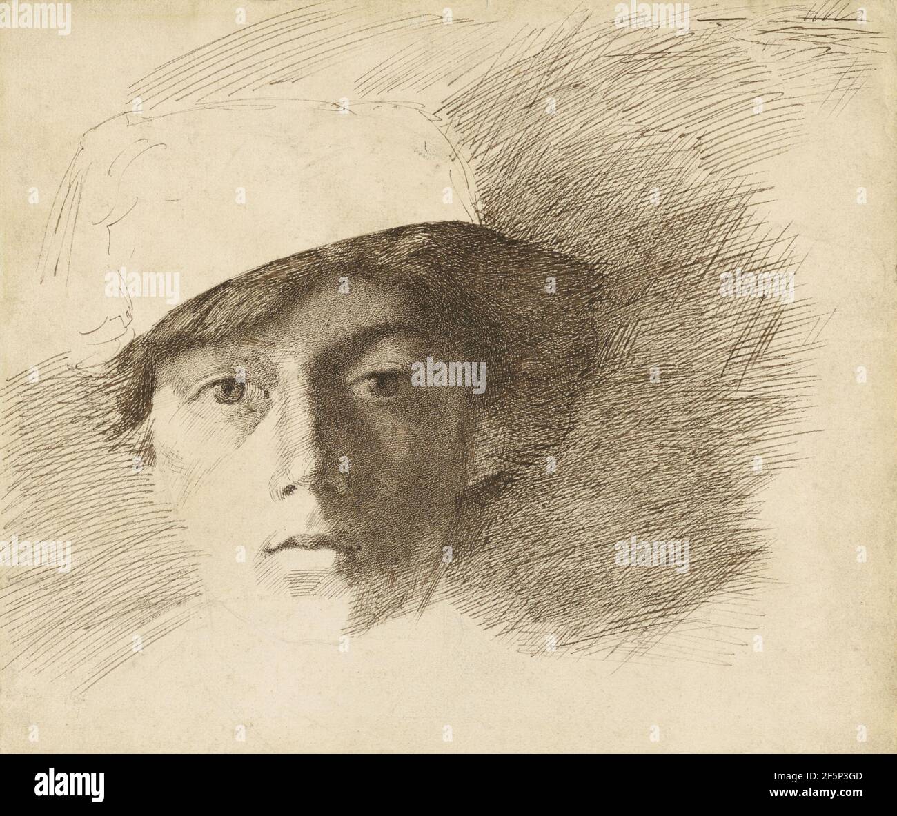 Autoportrait. Charles Samuel Keene (anglais, 1823 - 1891) Banque D'Images