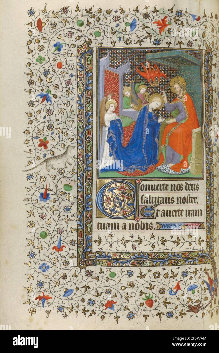 Le Couronnement de la Vierge. Maître et atelier Boucicaut (français, actif vers 1390 - 1430) Banque D'Images