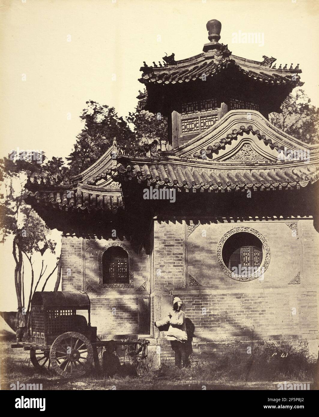 Mosquée, près de Pékin, occupée par le commandant en chef et Lord Elgin. Banque D'Images