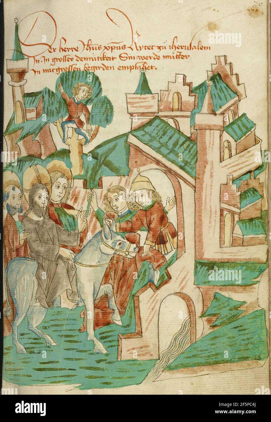 L'entrée à Jérusalem. Banque D'Images