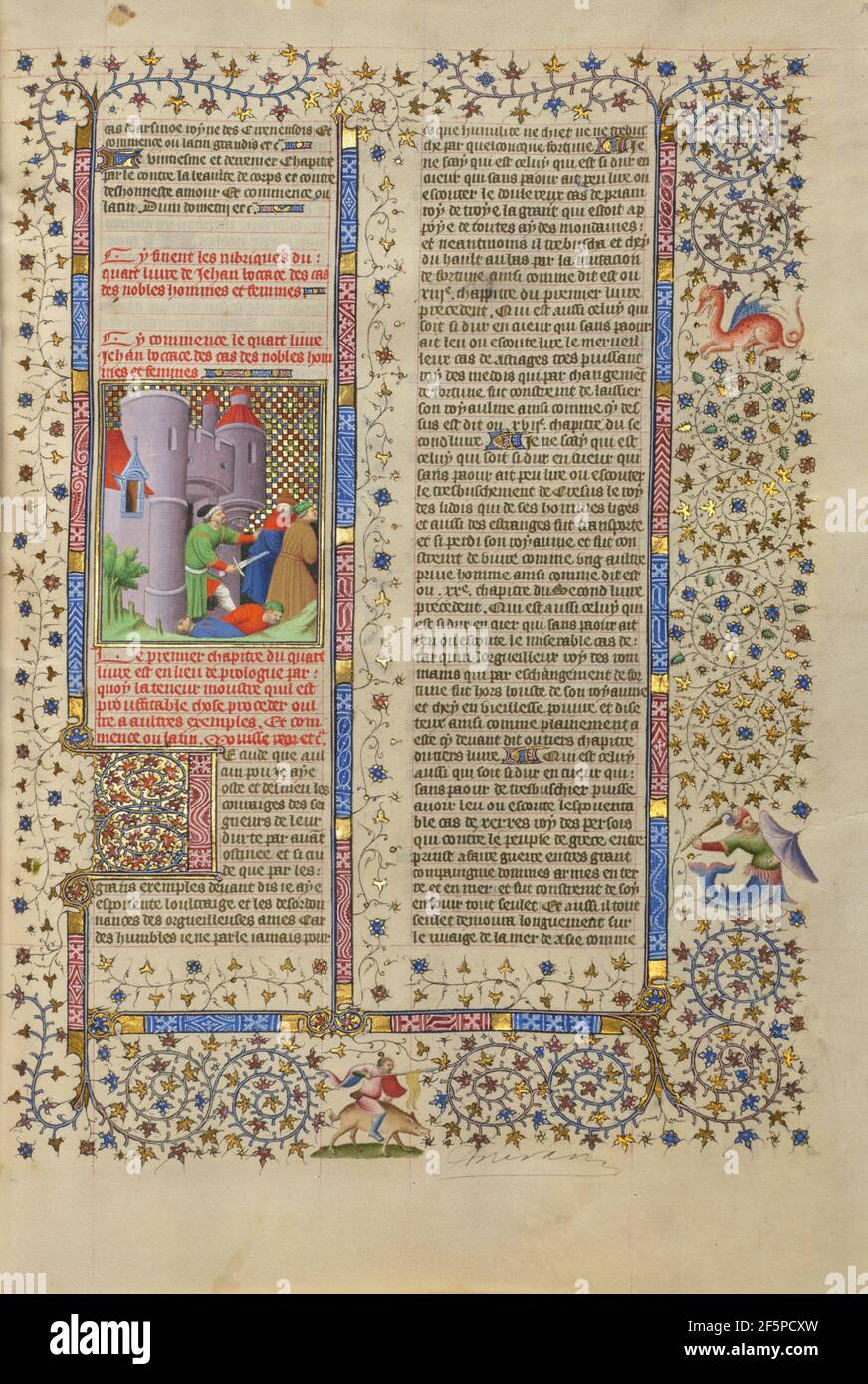 Manlius Capitolinus défend la colline du Capitole contre les Francs. Maître ou atelier Boucicaut (français, actif vers 1390 - 1430) Banque D'Images