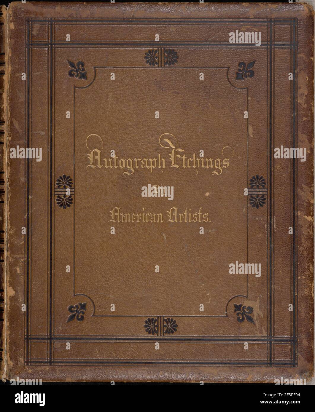 Autographes par American Artists, produits par une nouvelle application de l'art photographique, sous la supervision de John W. Ehninger. Illustré par sélections de poètes américains. Banque D'Images