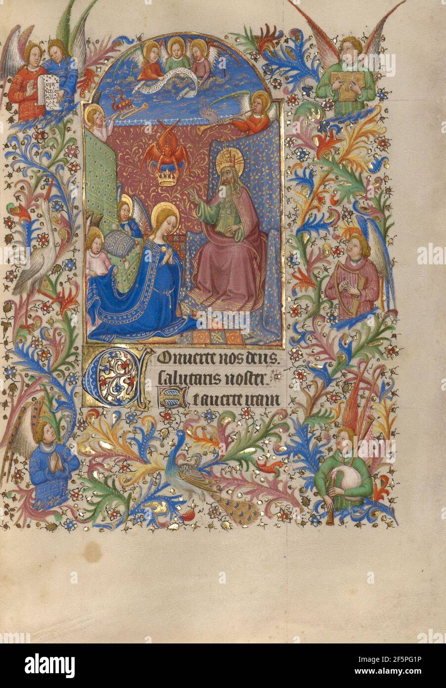 Le Couronnement de la Vierge. Maître Spitz (français, actif vers 1415 - 1425) Banque D'Images