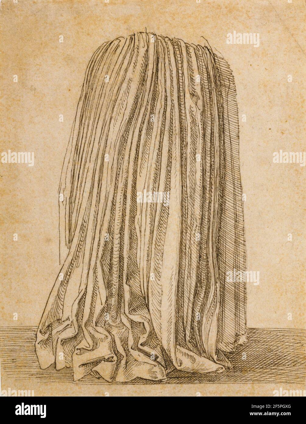 Etude d'une jupe plissée. Hans Brosamer (allemand, environ 1500 - environ 1554) Banque D'Images